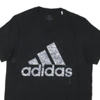 ADIDAS Mens Black Classic Graphic T-Shirt M Short Sleeve Crew Neck Cotton Blend