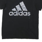 ADIDAS Mens Black Classic Graphic T-Shirt M Short Sleeve Crew Neck Cotton Blend