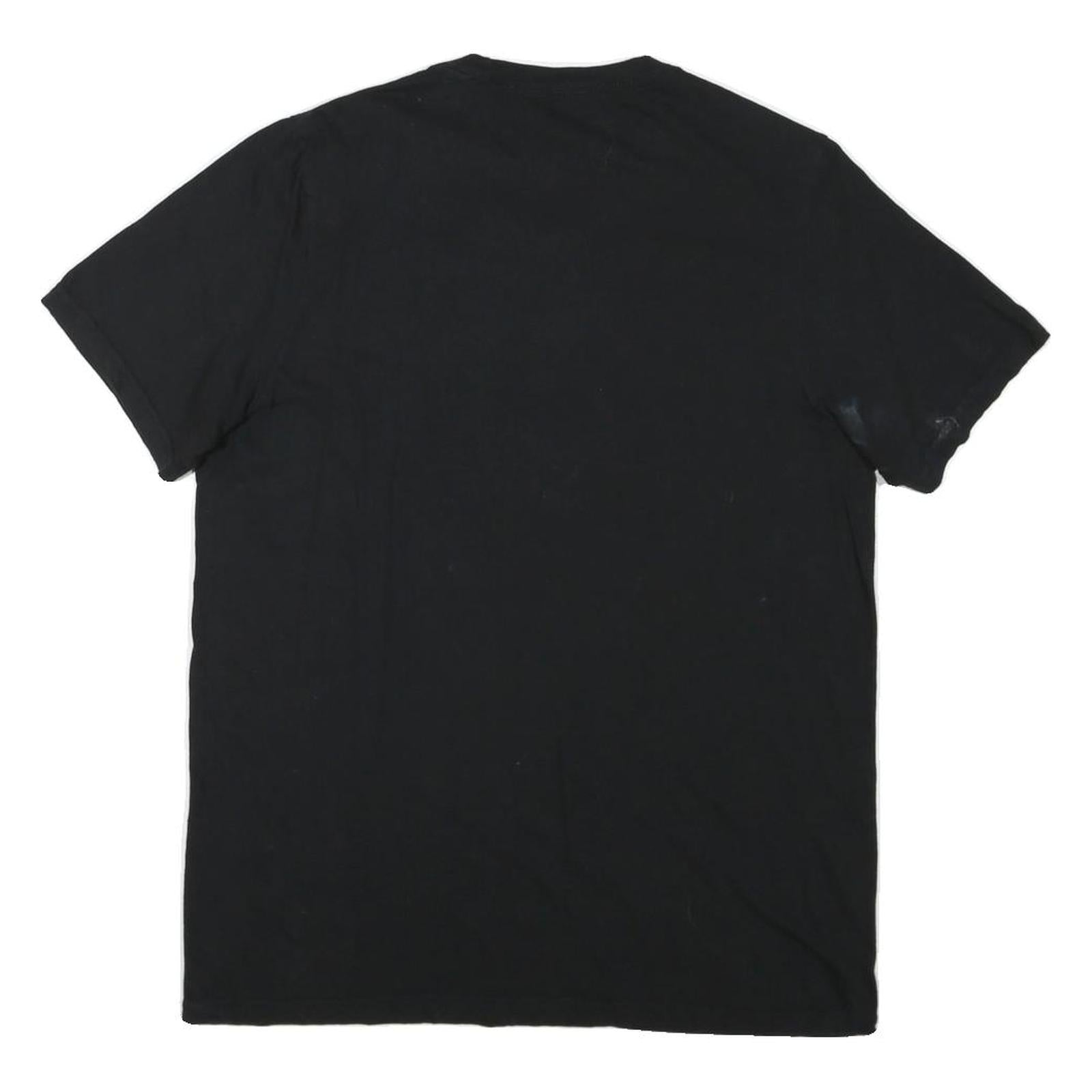 ADIDAS Mens Black Classic Graphic T-Shirt M Short Sleeve Crew Neck Cotton Blend