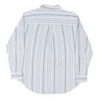 RALPH LAUREN POLO JEANS COMPANY Mens Blue White Striped Shirt M Cotton Blend