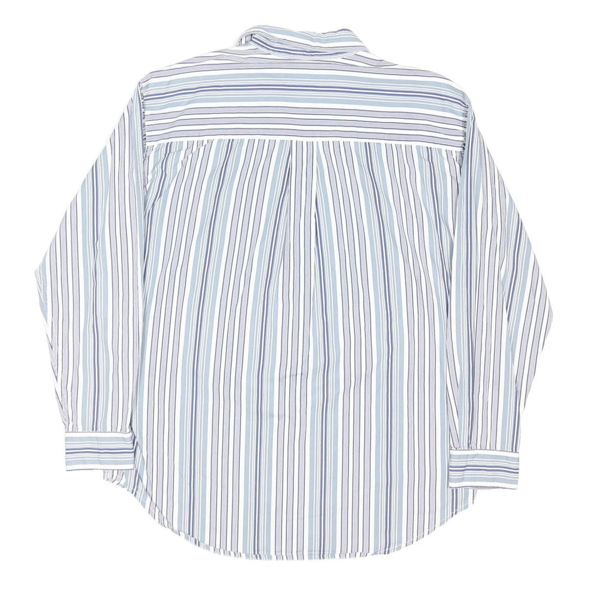RALPH LAUREN POLO JEANS COMPANY Mens Blue White Striped Shirt M Cotton Blend