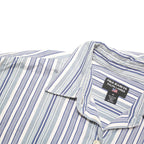 RALPH LAUREN POLO JEANS COMPANY Mens Blue White Striped Shirt M Cotton Blend