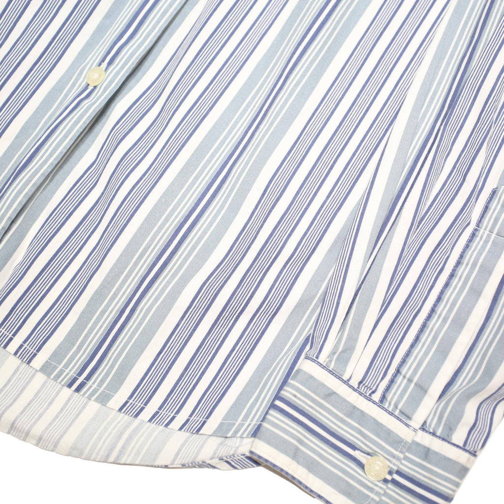 RALPH LAUREN POLO JEANS COMPANY Mens Blue White Striped Shirt M Cotton Blend