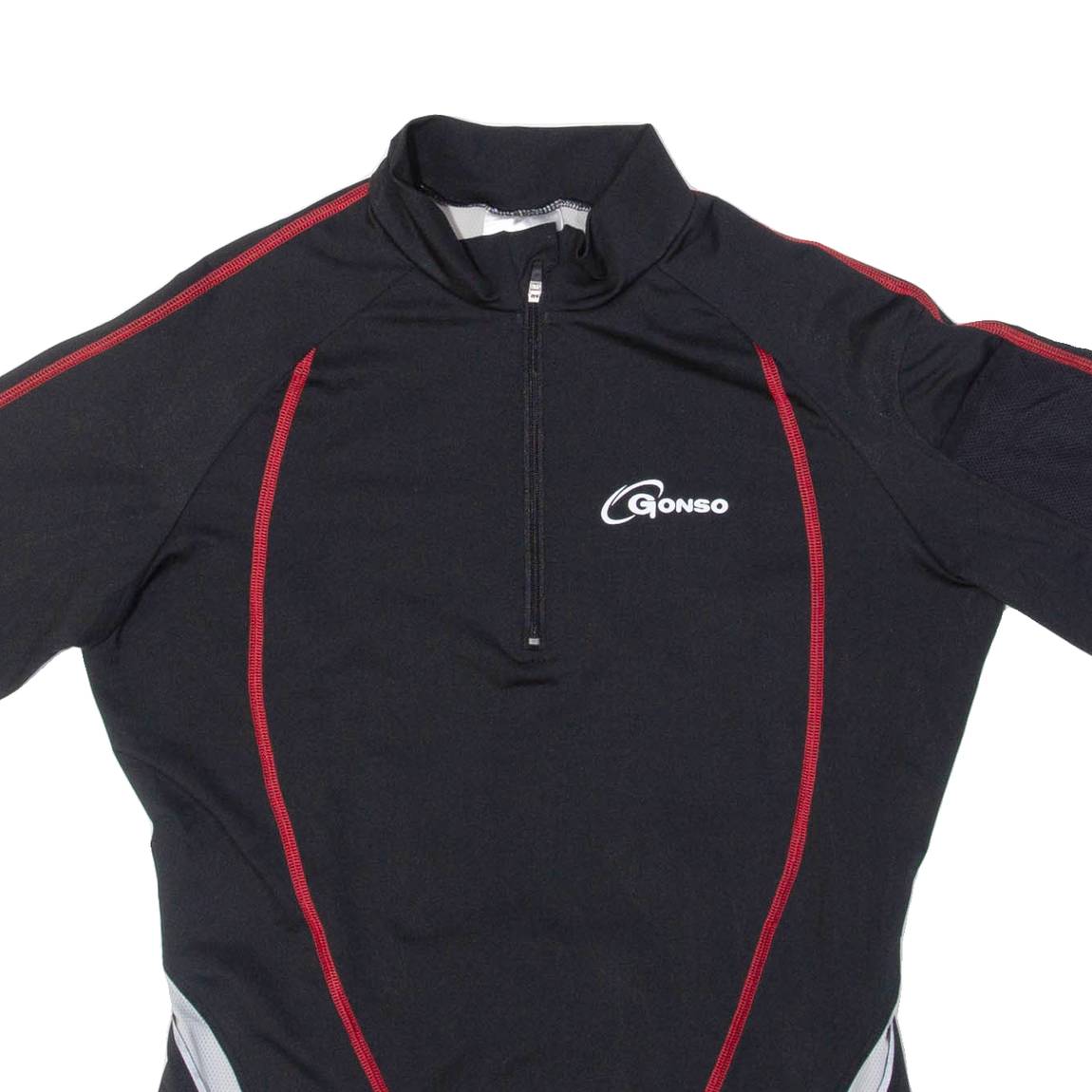 GONSO Cycling Womens Jersey Black 1/4 Zip UK 12