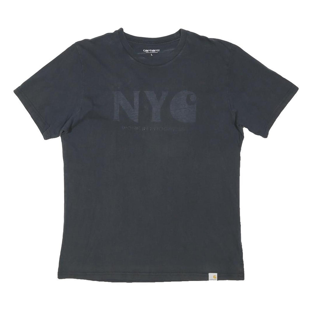 CARHARTT WIP Mens Black Cotton Blend Graphic T-Shirt L Short Sleeve Crew Neck