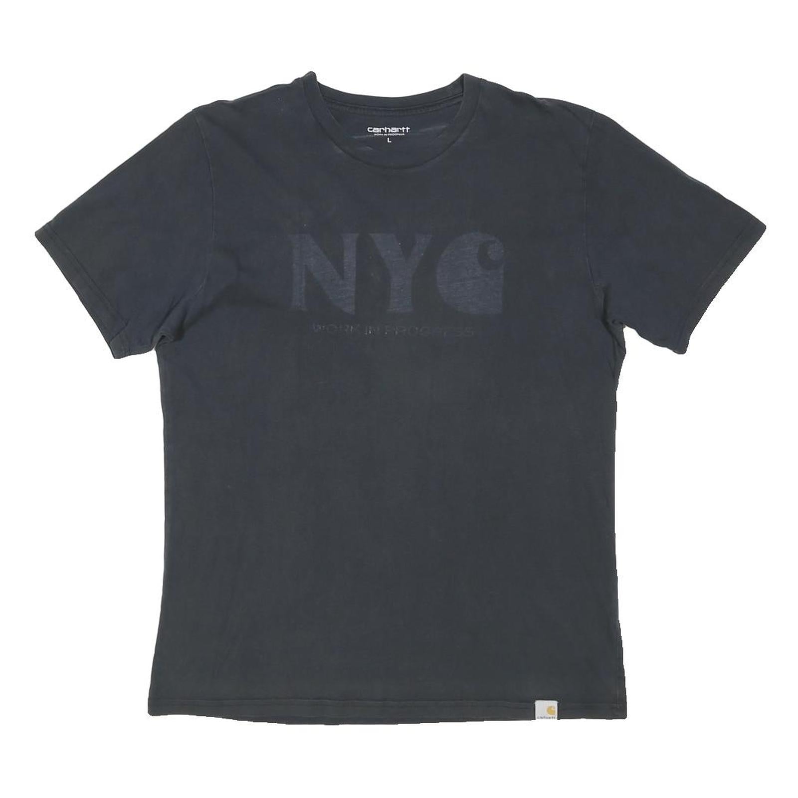 CARHARTT WIP Mens Black Cotton Blend Graphic T-Shirt L Short Sleeve Crew Neck