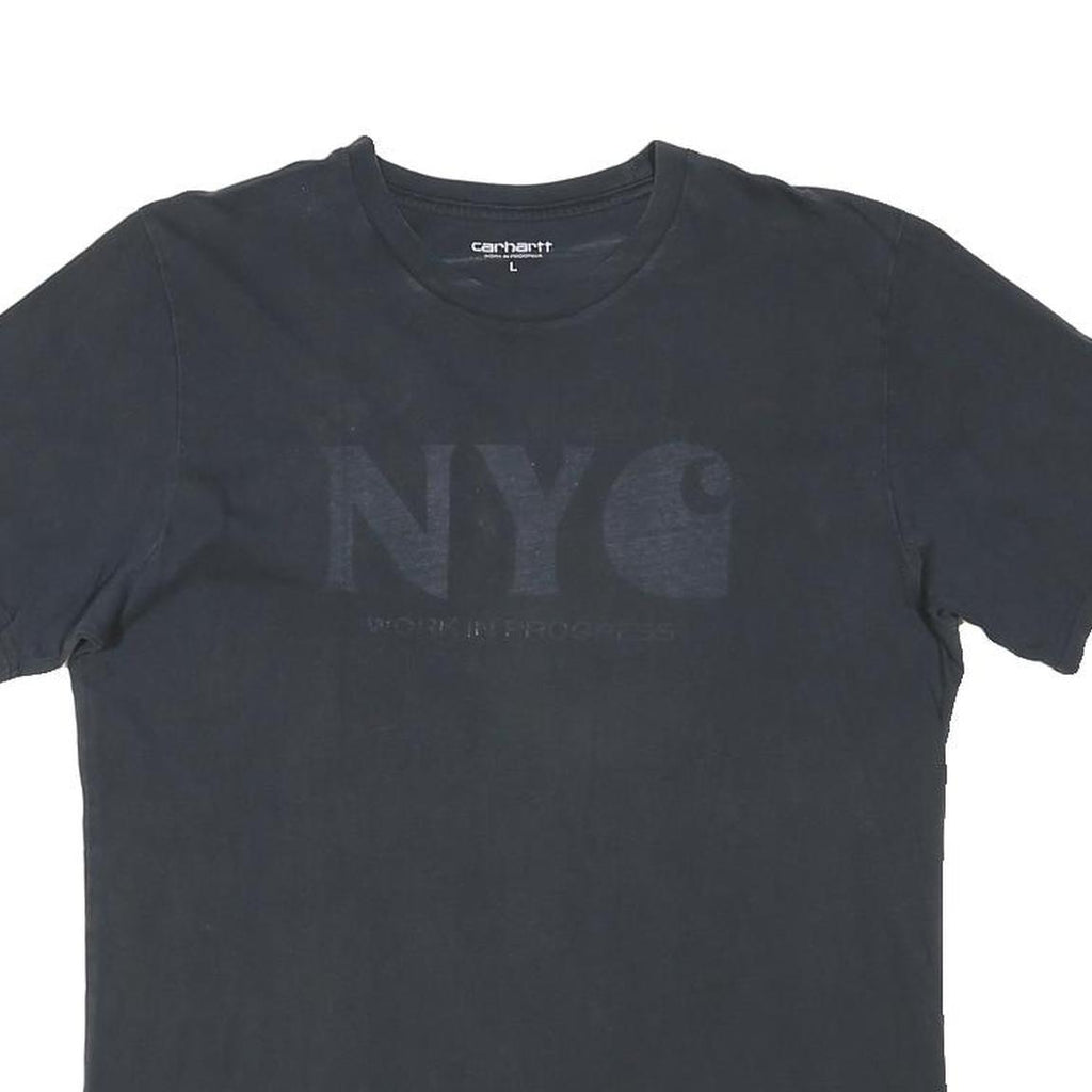 CARHARTT WIP Mens Black Cotton Blend Graphic T-Shirt L Short Sleeve Crew Neck