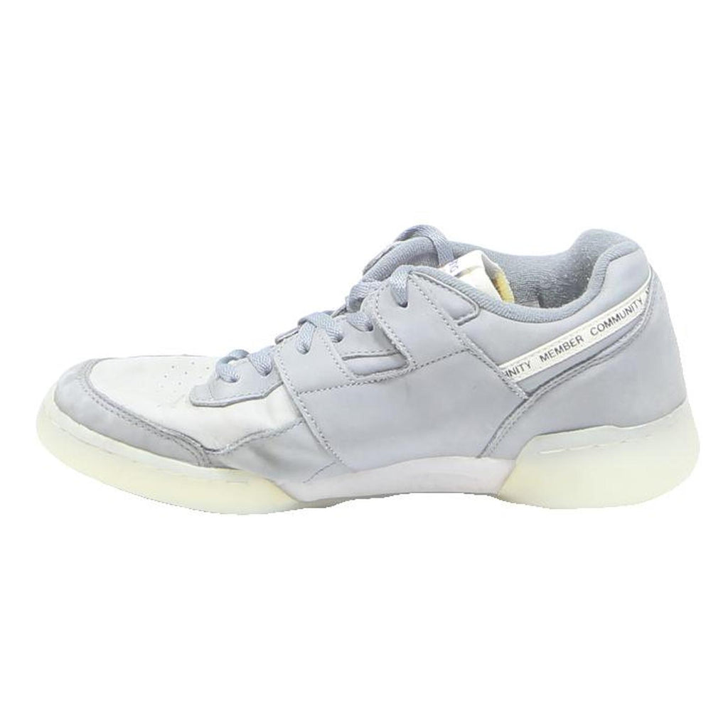 REEBOK Workout Plus Womens Leather Grey White UK 5 Classic Trainers Footwear