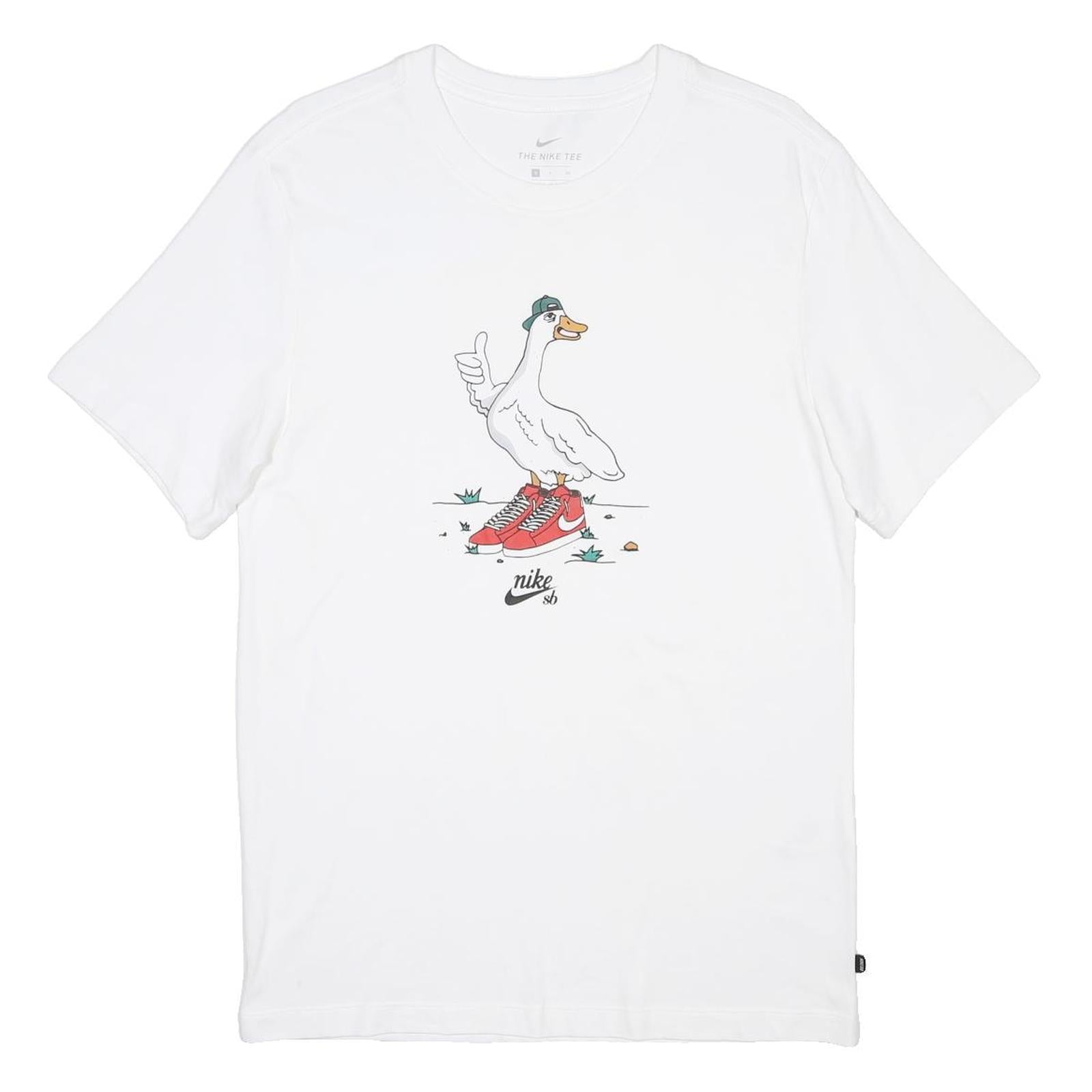 NIKE SB Mens White Cartoon Graphic Short Sleeve Crew Neck T-Shirt S