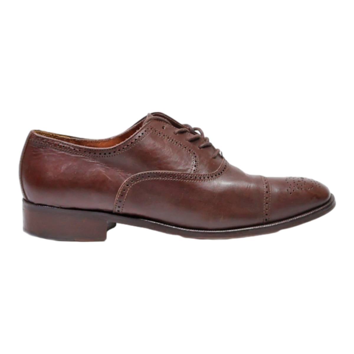 FLAVIO GENTILI Brogue Shoes Brown Leather Mens UK 7.5