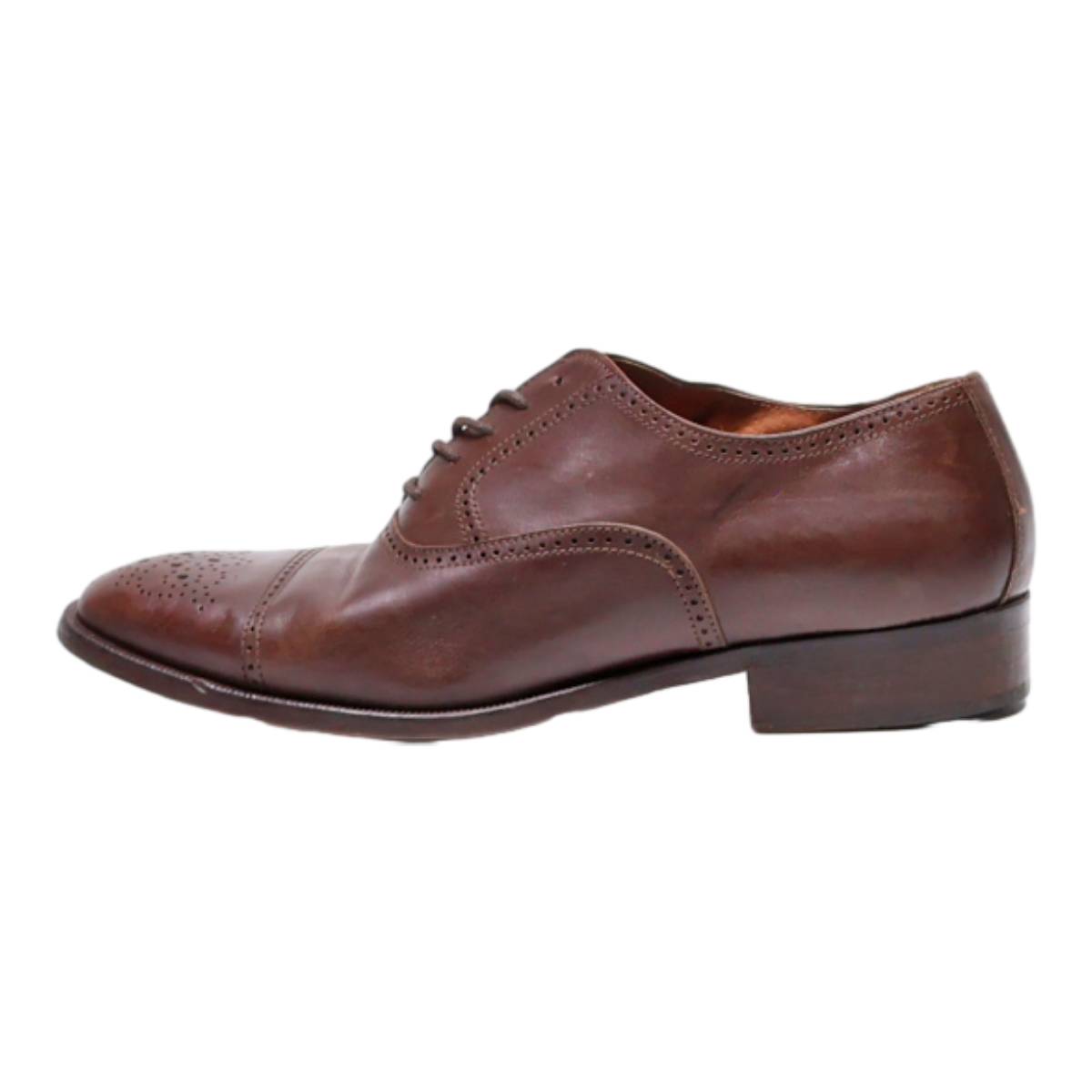 FLAVIO GENTILI Brogue Shoes Brown Leather Mens UK 7.5