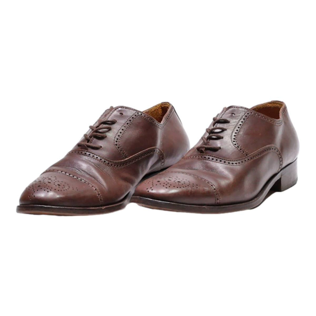 FLAVIO GENTILI Brogue Shoes Brown Leather Mens UK 7.5