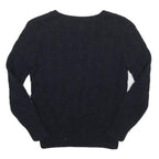 POLO RALPH LAUREN Boys Navy Blue Cable Knit Crew Neck Jumper Cotton 6Y