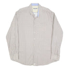 PIERRE BALMAIN Mens White Printed Cotton Blend Shirt XL Stylish Modern Fit