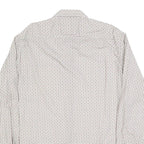 PIERRE BALMAIN Mens White Printed Cotton Blend Shirt XL Stylish Modern Fit