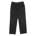 DOCKERS Mens Black Regular Fit Straight Leg Trousers W30 L31 Cotton Blend Zip