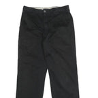 DOCKERS Mens Black Regular Fit Straight Leg Trousers W30 L31 Cotton Blend Zip
