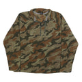 STARTER Mens Green & Brown Camouflage Patterned Jumper 1/4 Zip Polyester M
