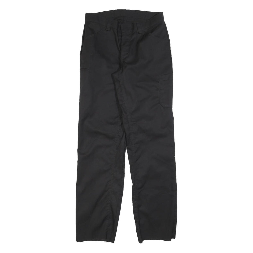 RED KAP Womens Cotton Blend Black Regular Fit Straight Leg Trousers W30 L32