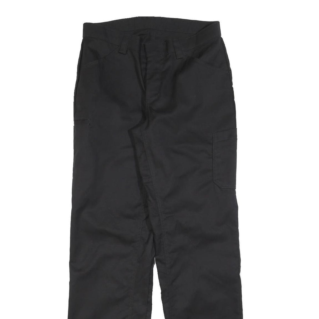 RED KAP Womens Cotton Blend Black Regular Fit Straight Leg Trousers W30 L32