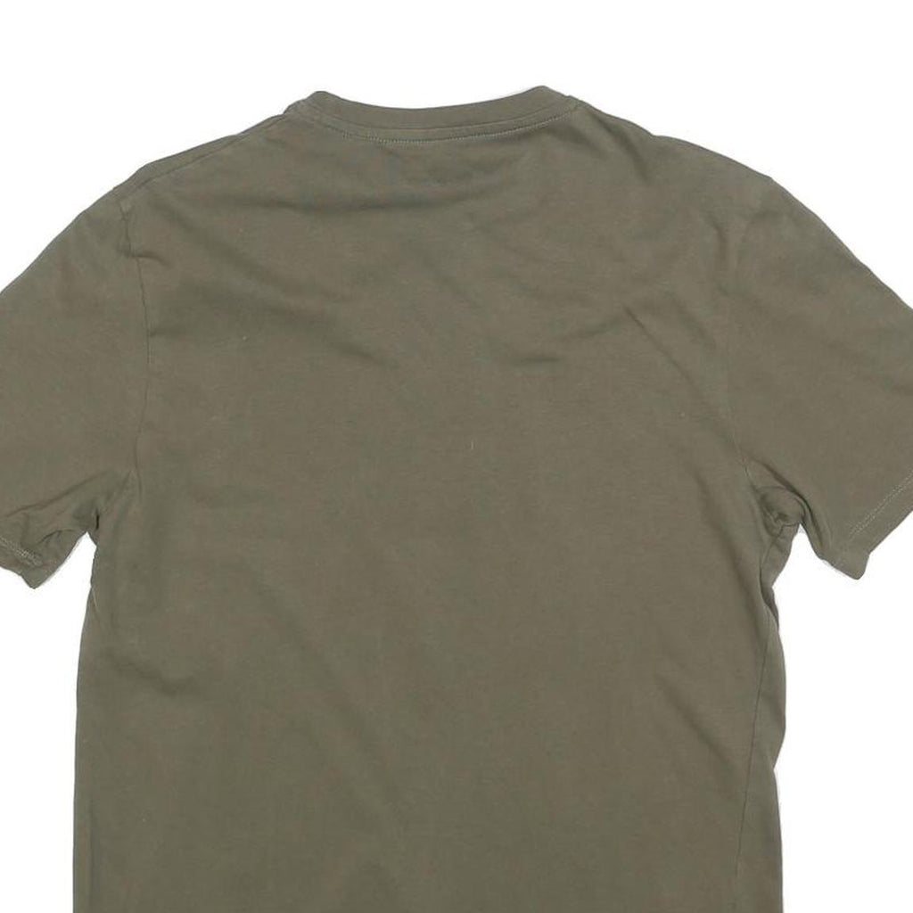 TIMBERLAND Mens Green S Cotton T-Shirt Short Sleeve Crew Neck Logo Graphic