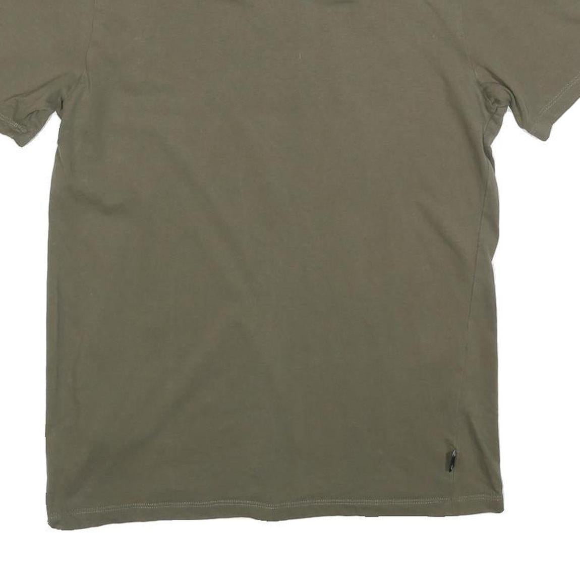 TIMBERLAND Mens Green S Cotton T-Shirt Short Sleeve Crew Neck Logo Graphic