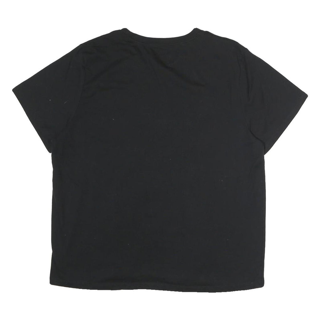 CHAMPION Womens Black Graphic T-Shirt XL Short Sleeve Crew Neck Cotton Casual