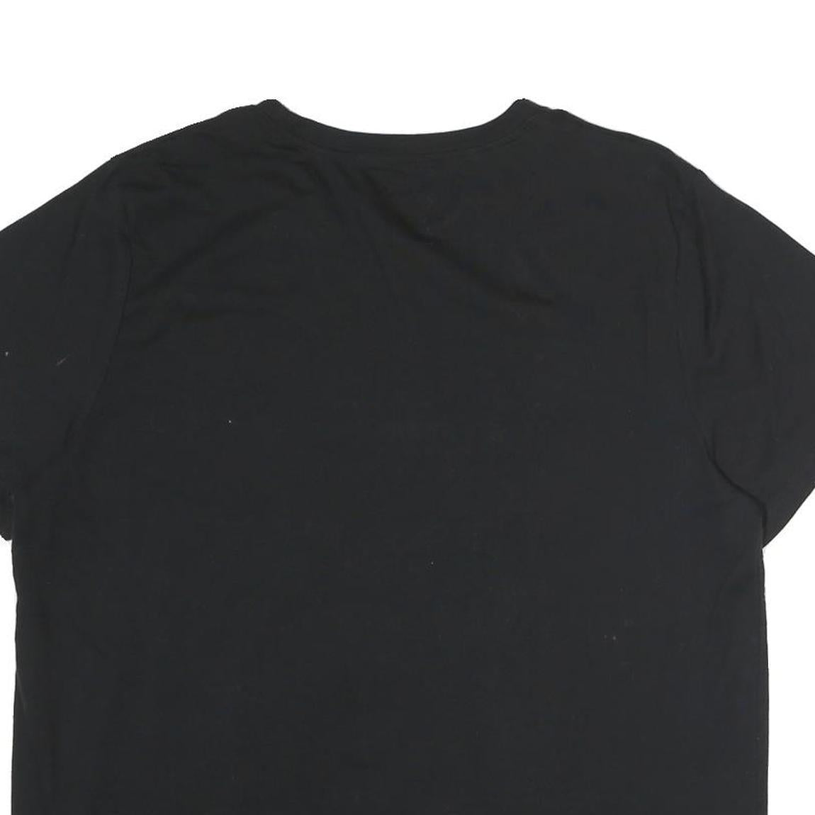 CHAMPION Womens Black Graphic T-Shirt XL Short Sleeve Crew Neck Cotton Casual