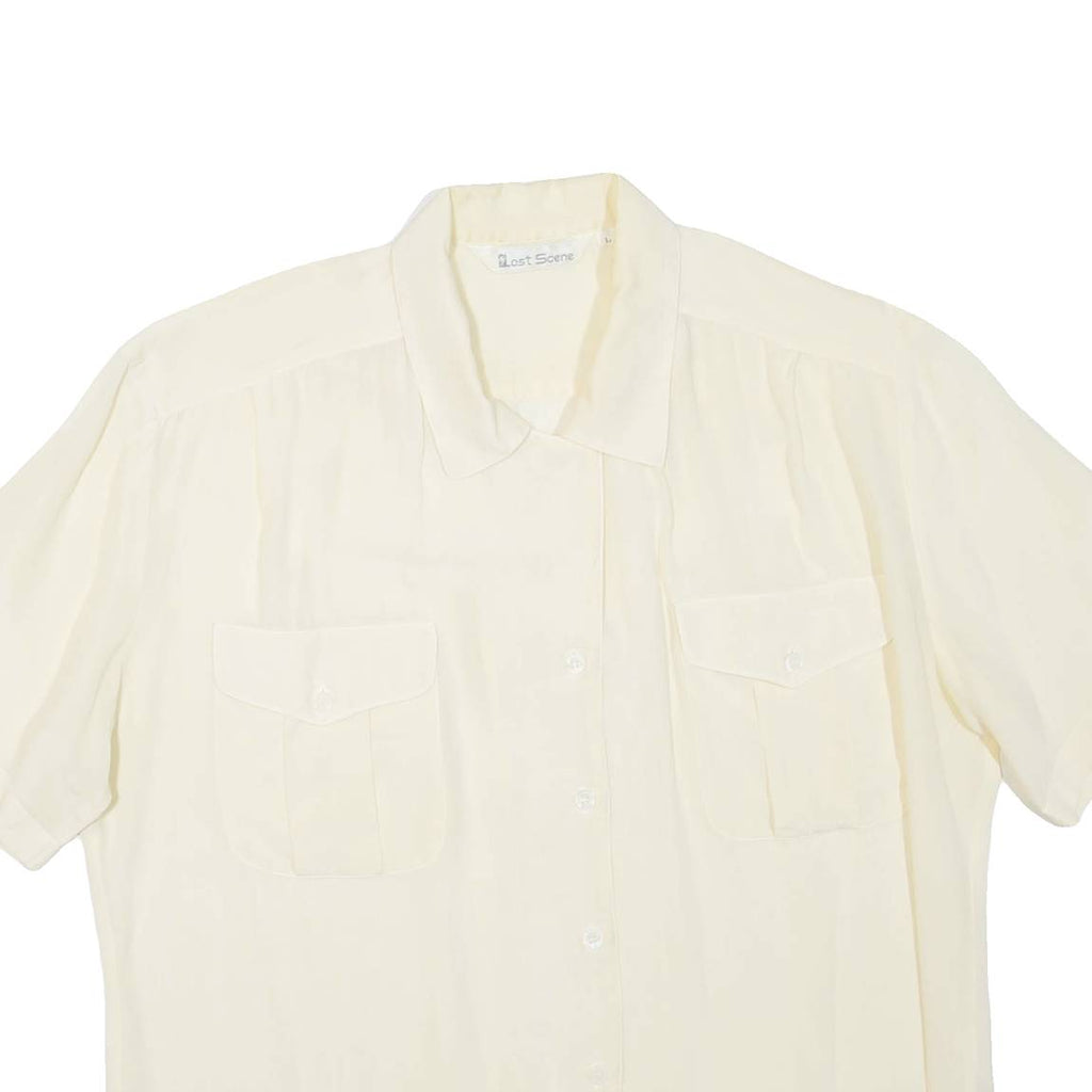 LAST SCENE Womens Shirt Beige Collared L