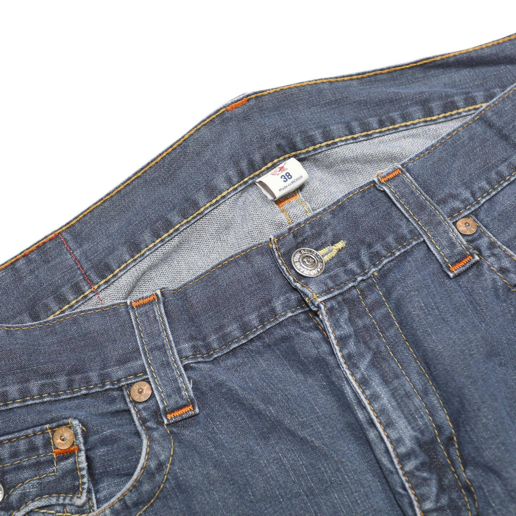 TRUE RELIGION Mens Jeans Blue Slim Skinny Denim Medium W38 L33 Stylish Casual