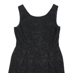 MONSOON Womens Black Glitter Floral Fit & Flare Woven Mini Dress UK 12 Evening