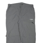 SHERPA OUTDOOR Mens Grey Relaxed Straight Trousers W35 L26 Lightweight Zip Cargo