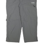 SHERPA OUTDOOR Mens Grey Relaxed Straight Trousers W35 L26 Lightweight Zip Cargo