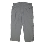 SHERPA OUTDOOR Mens Grey Relaxed Straight Trousers W35 L26 Lightweight Zip Cargo