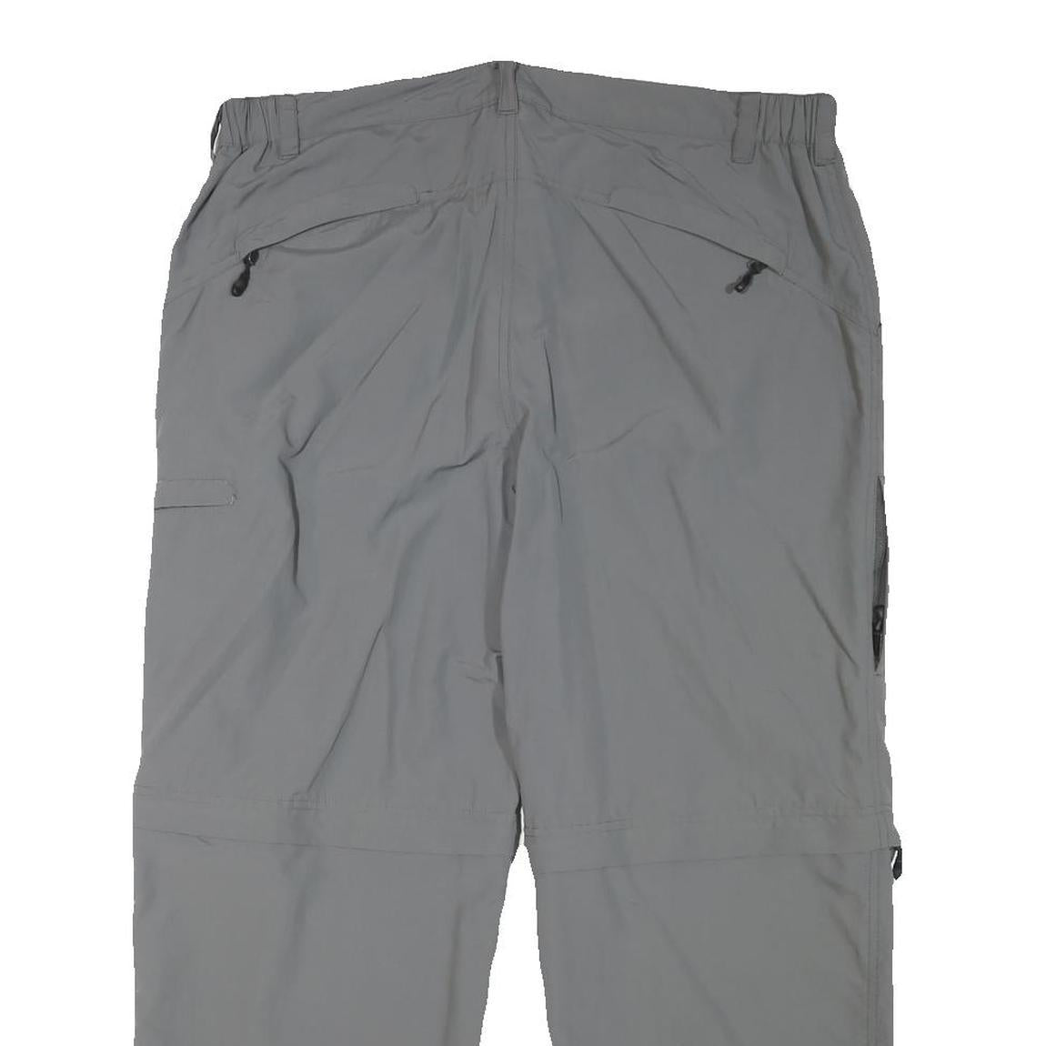 SHERPA OUTDOOR Mens Grey Relaxed Straight Trousers W35 L26 Lightweight Zip Cargo