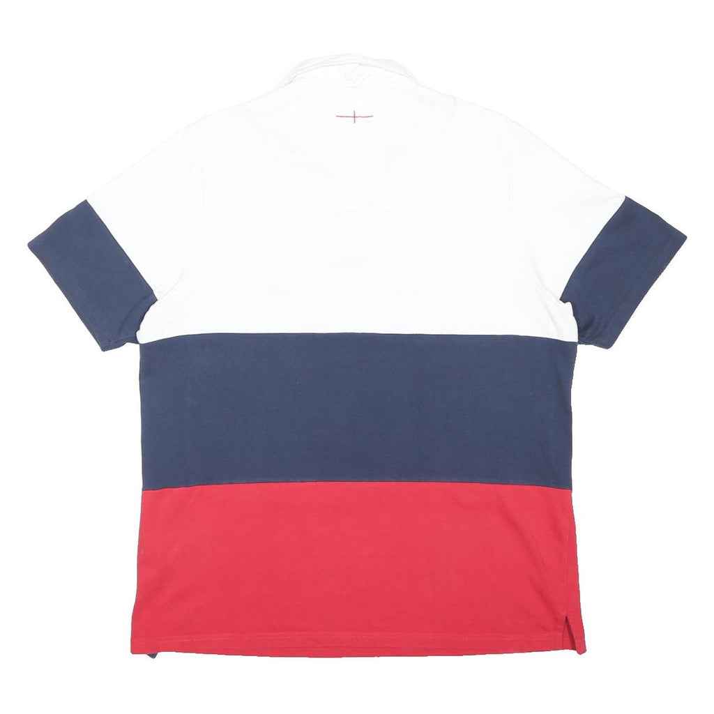 OFFICIAL LICENSED PRODUCT Mens White Navy & Red England Rugby Short Sleeve Polo