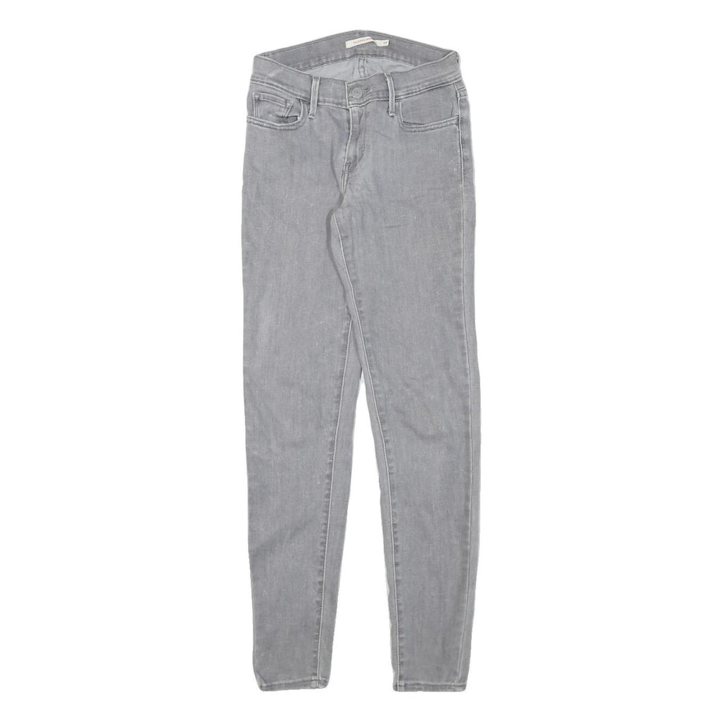 LEVI'S 710 Womens Jeans Grey Slim Skinny Denim Light W24 L28 Stretch Cotton