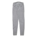 LEVI'S 710 Womens Jeans Grey Slim Skinny Denim Light W24 L28 Stretch Cotton