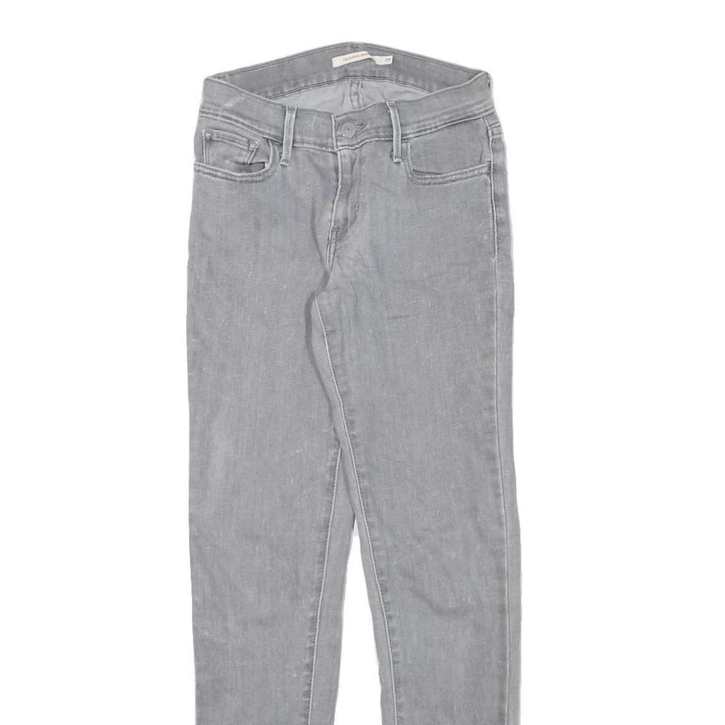 LEVI'S 710 Womens Jeans Grey Slim Skinny Denim Light W24 L28 Stretch Cotton