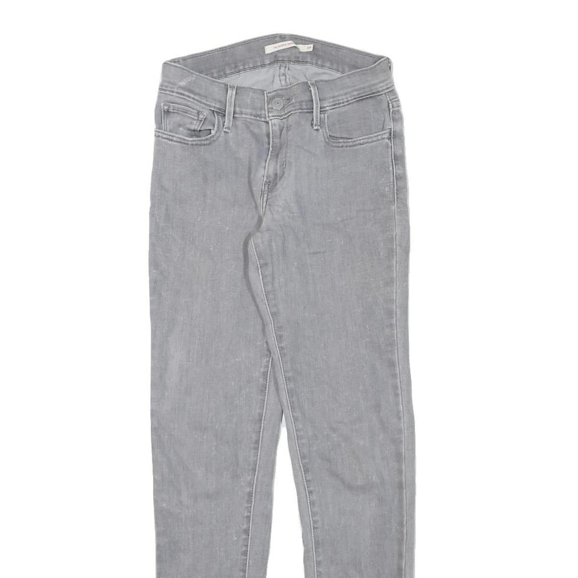 LEVI'S 710 Womens Jeans Grey Slim Skinny Denim Light W24 L28 Stretch Cotton
