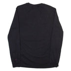 CHAMPION Mens T-Shirt Black Long Sleeve Crew Neck S