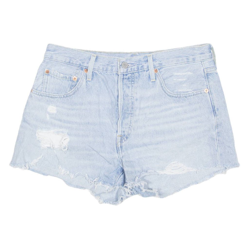 LEVI'S Cut Off 501 Premium E Womens Denim Shorts Blue M W32