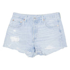 LEVI'S Cut Off 501 Premium E Womens Denim Shorts Blue M W32