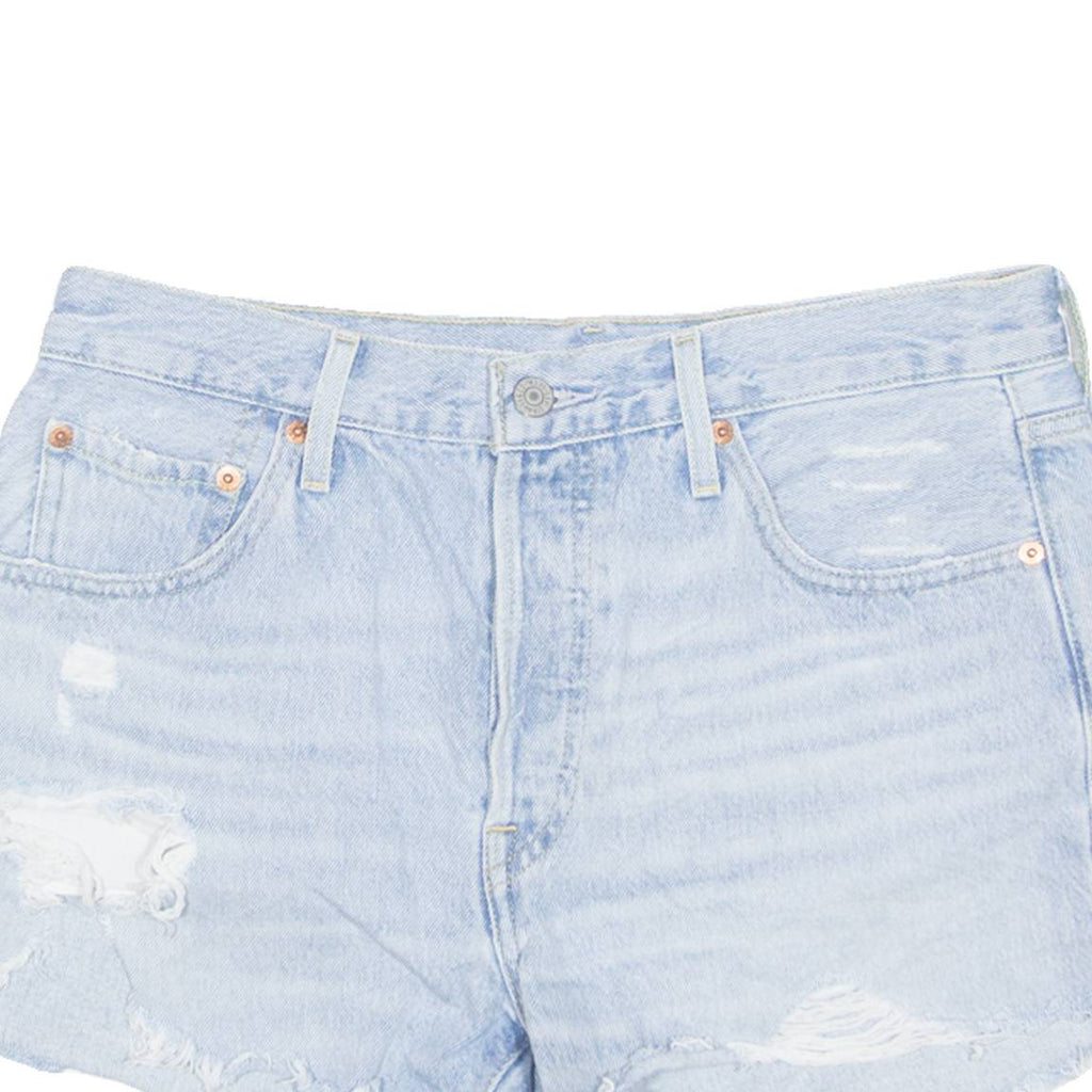 LEVI'S Cut Off 501 Premium E Womens Denim Shorts Blue M W32
