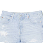 LEVI'S Cut Off 501 Premium E Womens Denim Shorts Blue M W32