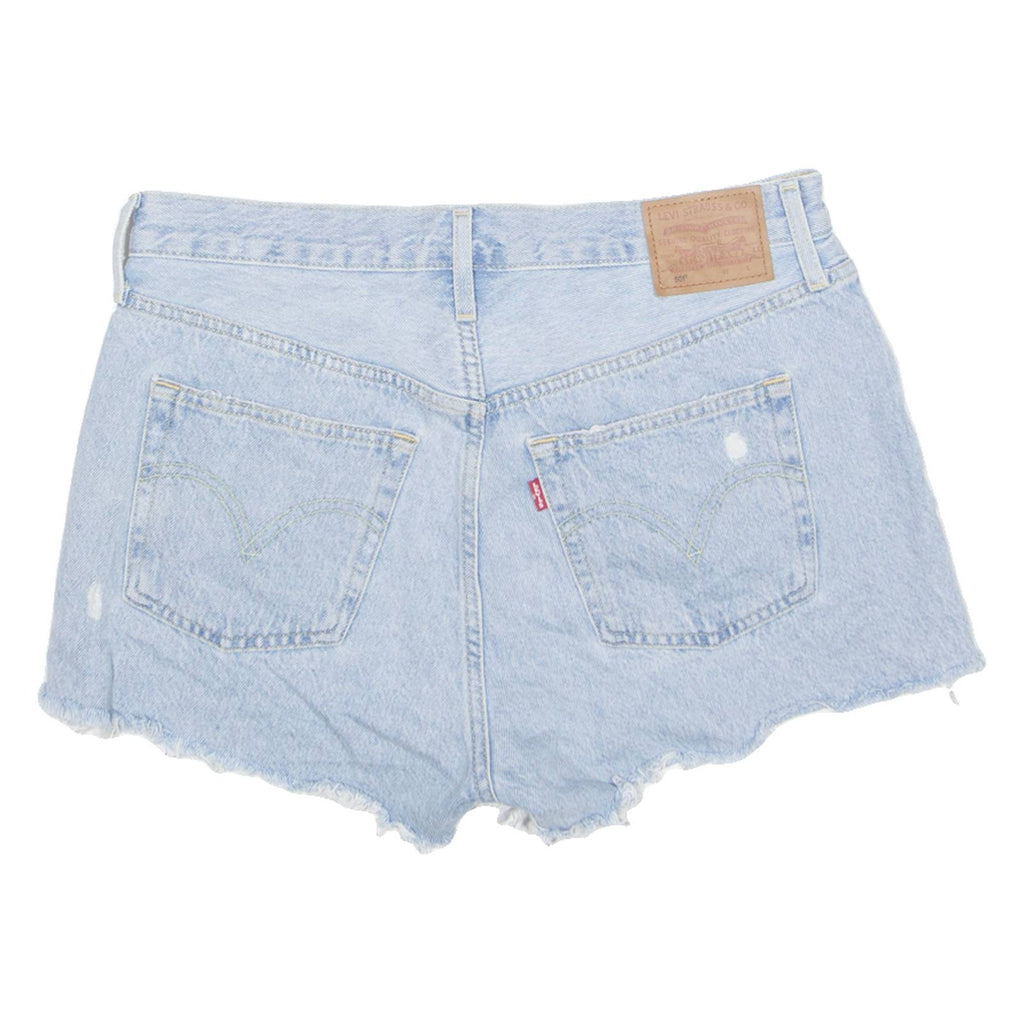 LEVI'S Cut Off 501 Premium E Womens Denim Shorts Blue M W32