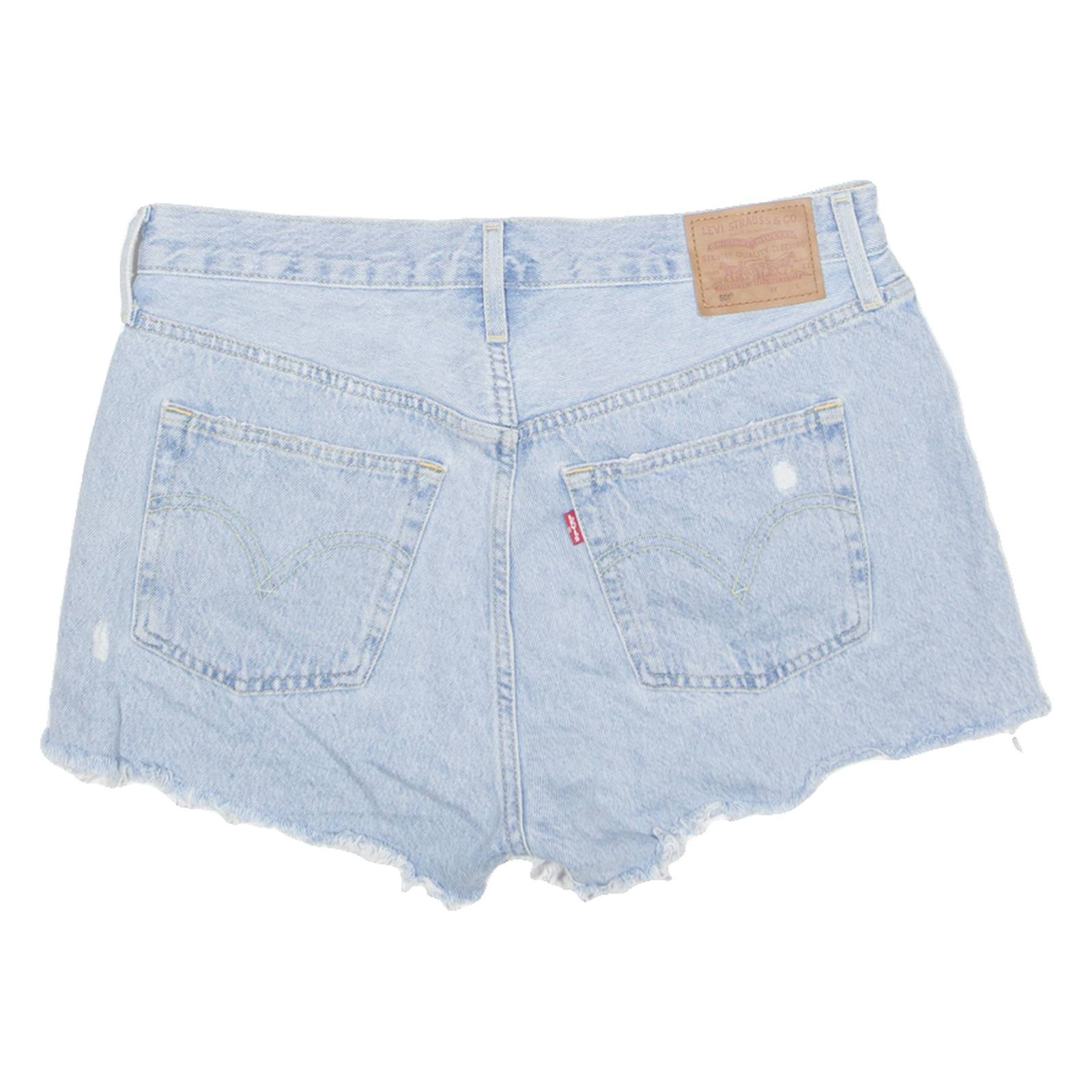 LEVI'S Cut Off 501 Premium E Womens Denim Shorts Blue M W32
