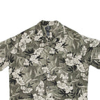 AXCESS MEN Mens Hawaiian Shirt Green Floral XL