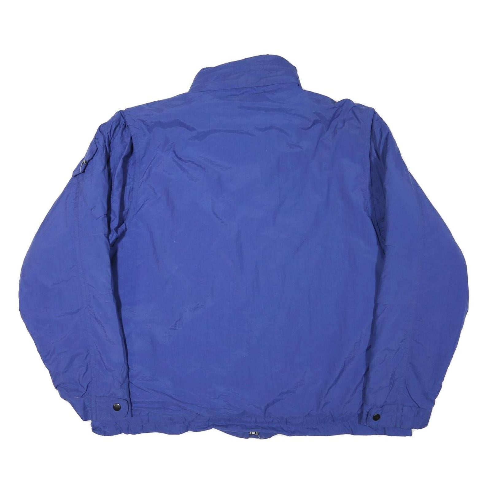 HARBOR BAY Mens Blue Polyester Blend Jacket 2XL Zip Up Outdoor Warm