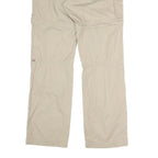 OXYLINE Womens Beige Relaxed Straight Trousers W31 L32 Casual Zip Pocket